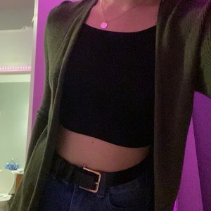Green cardigan